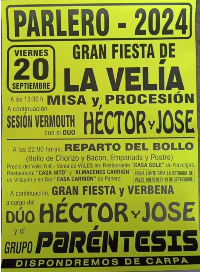 Fiesta de La Velía 2024 en Parlero