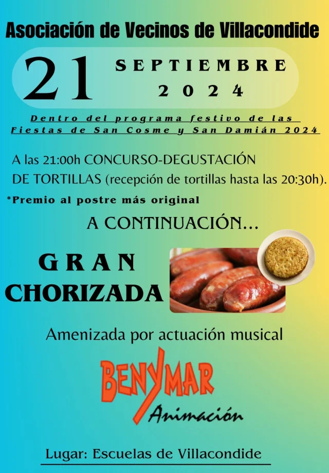 Gran Chorizada en Villacondide y Concurso de Tortillas