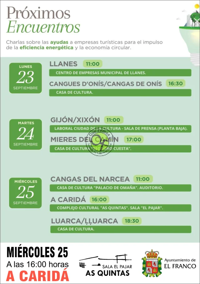 Charlas sobre las ayudas para mejorar la eficiencia energética en el sector turístico