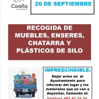 Recogida de muebles, enseres, chatarra y plásticos de silo, en Coaña