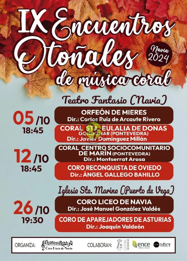 Encuentros Otoñales de Música Coral 2024 en Navia