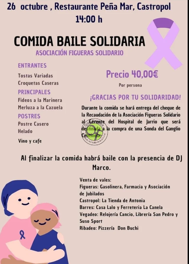 Comida baile solidaria de la Asociación Figueras Solidario