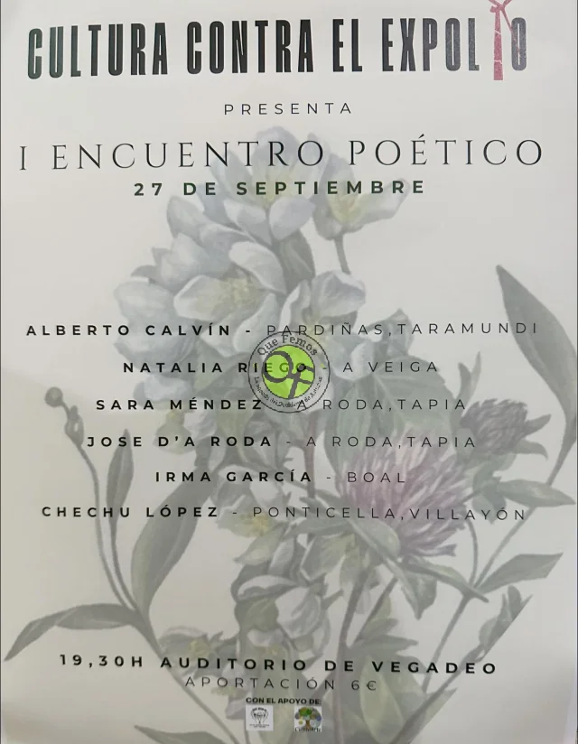 I Encuentro Poético en Vegadeo de Cultura contra el Expolio