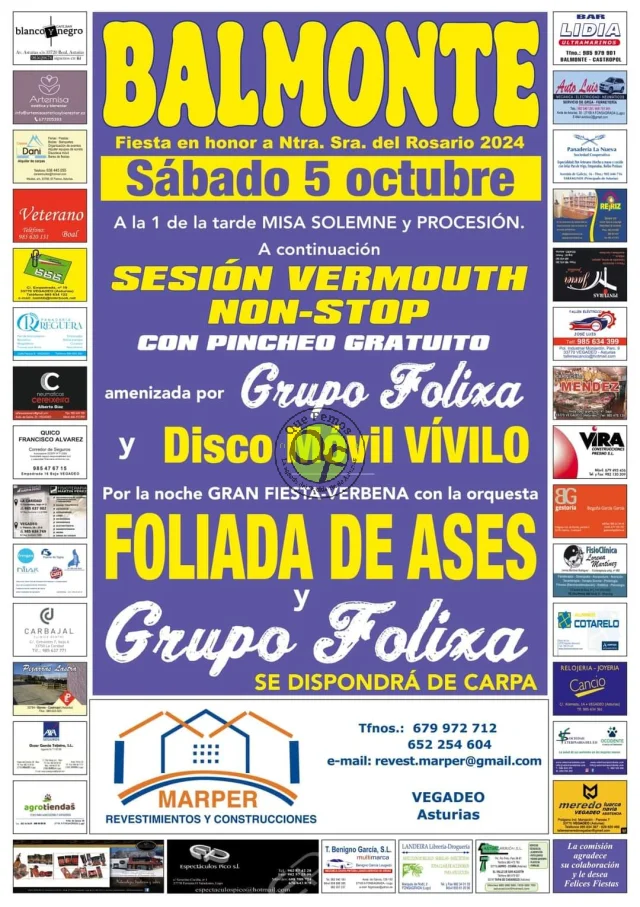 Fiestas del Rosario 2024 en Balmonte