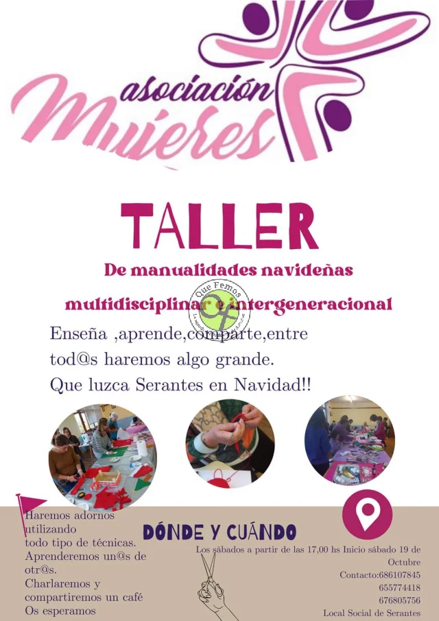 Taller de manualidades navideñas multidisciplinar e intergeneracional en Serantes