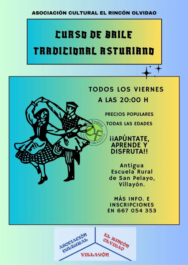 Curso de baile tradicional asturiano en San Pelayo