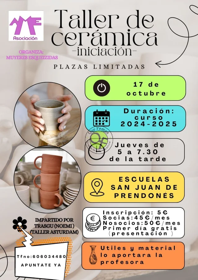 Taller de cerámica en San Juan de Prendonés