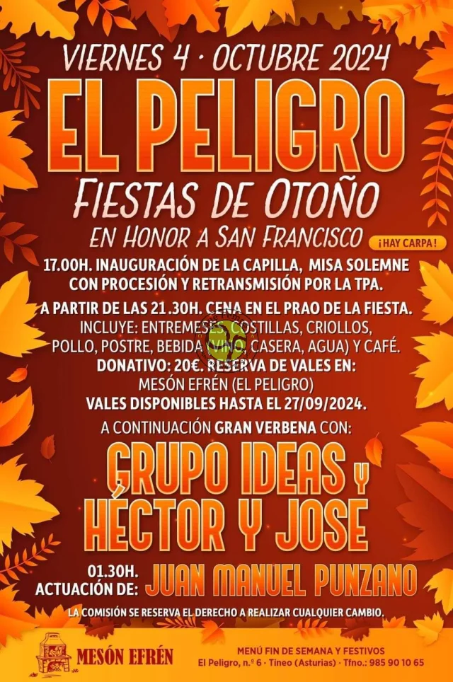 Fiesta de Otoño en honor a San Francisco en El Peligro 2024