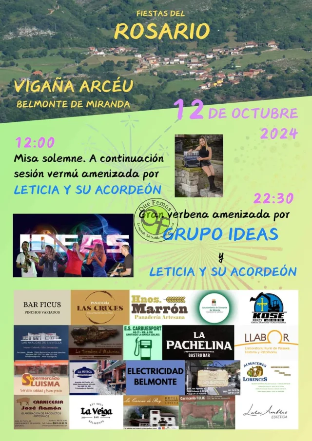 Fiesta del Rosario en Vigaña d´Arcéu 2024