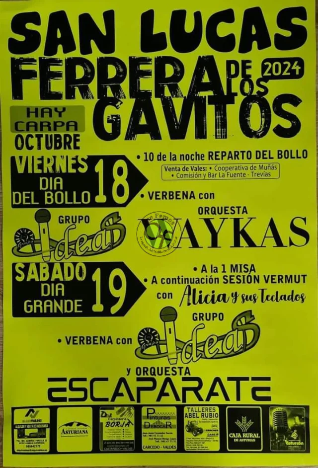 Fiestas de San Lucas 2024 en Ferrera de los Gavitos 