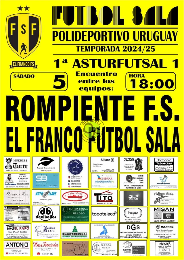 El Franco F.S. recibe al Rompiente F.S.