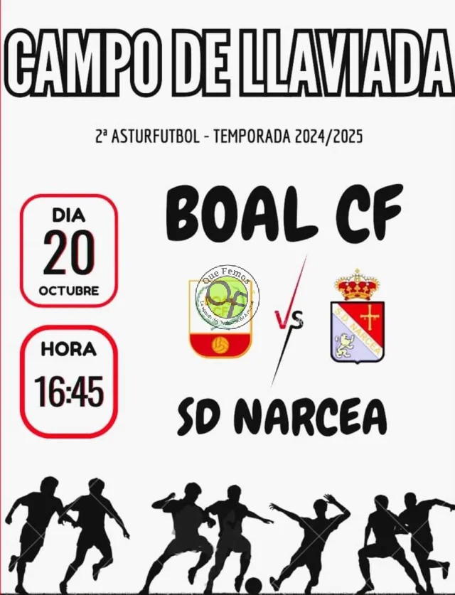 El próximo domingo el Boal C.F. recibe al S.D.Narcea