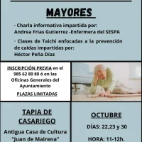 En Tapia se celebrarán talleres de prevención de caídas en personas mayores