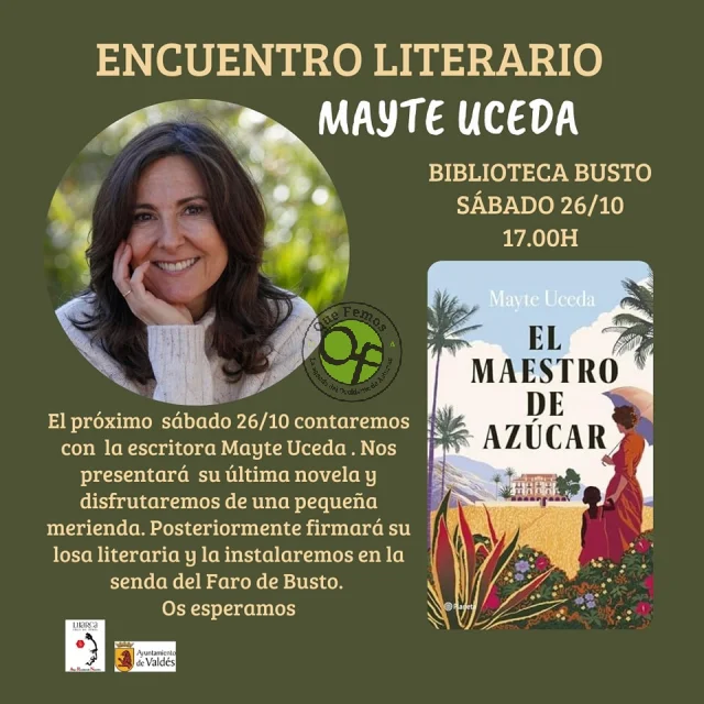 Busto acoge un encuentro literario con Mayte Uceda