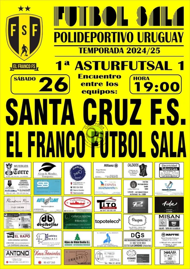 El Franco F.S. recibe al Santa Cruz F.S.