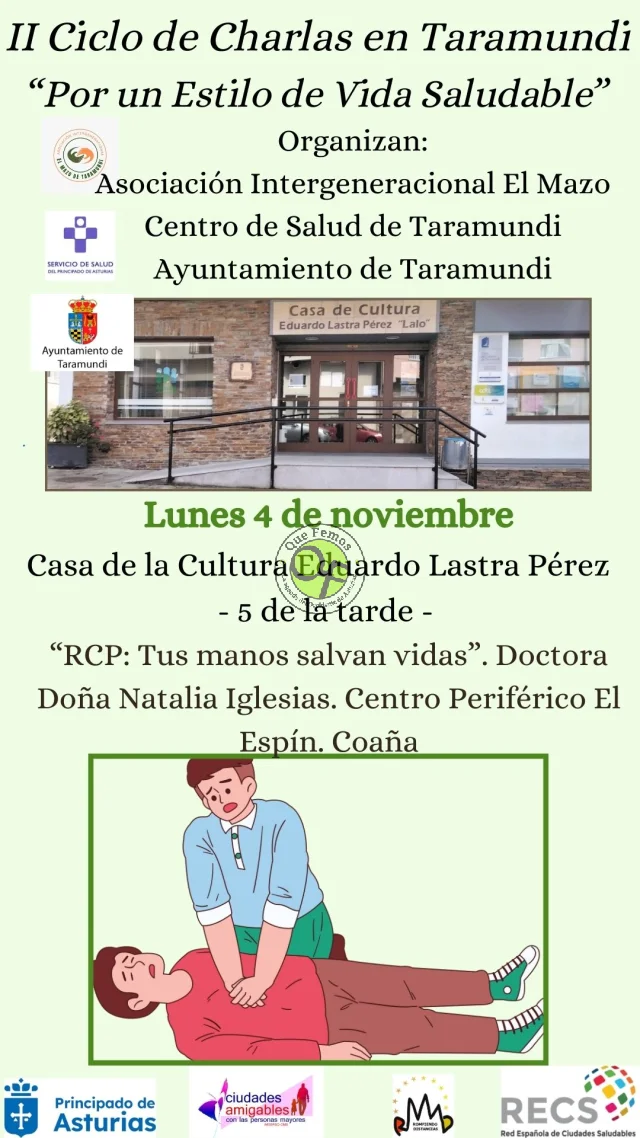 Charla y Taller de RCP en Taramundi: Tus manos salvan vidas