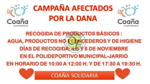 Coaña organiza una recogida solidaria para los afectados por la Dana