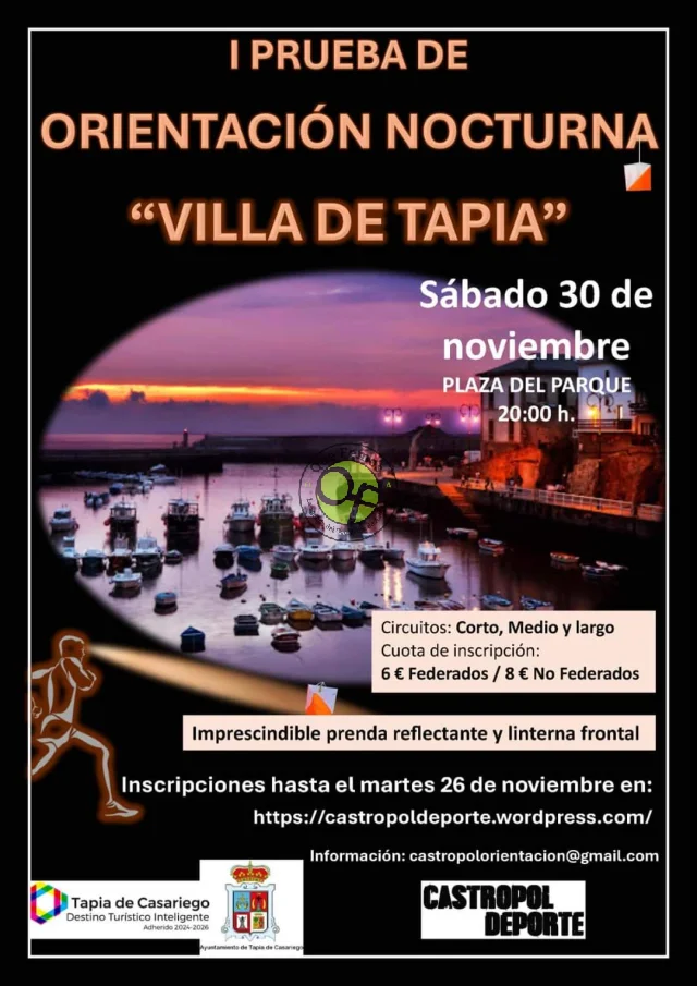 I Prueba de Orientación Nocturna Villa de Tapia