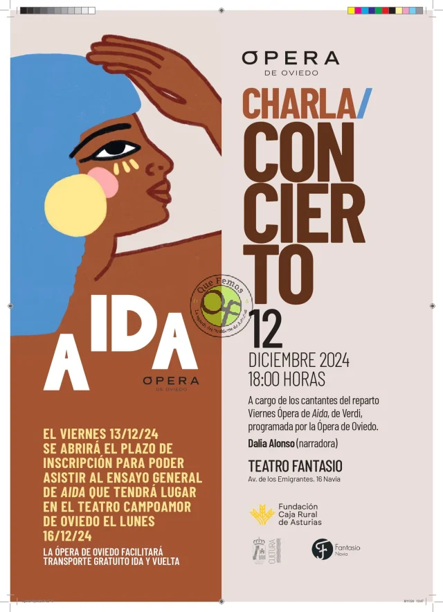 El Fantasio acogerá una gran charla/concierto de la Ópera Aida