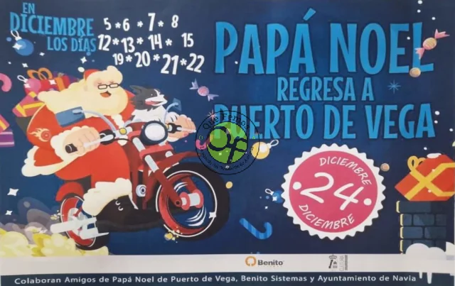 Papá Noel llega a Puerto de Vega