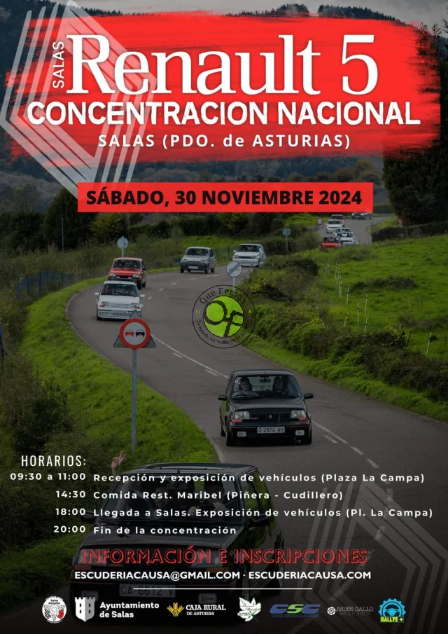 Concentración Nacional de Renault 5 en Salas 2024