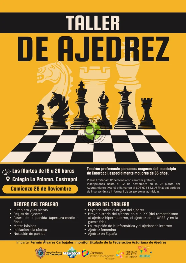 Taller de ajedrez en Castropol