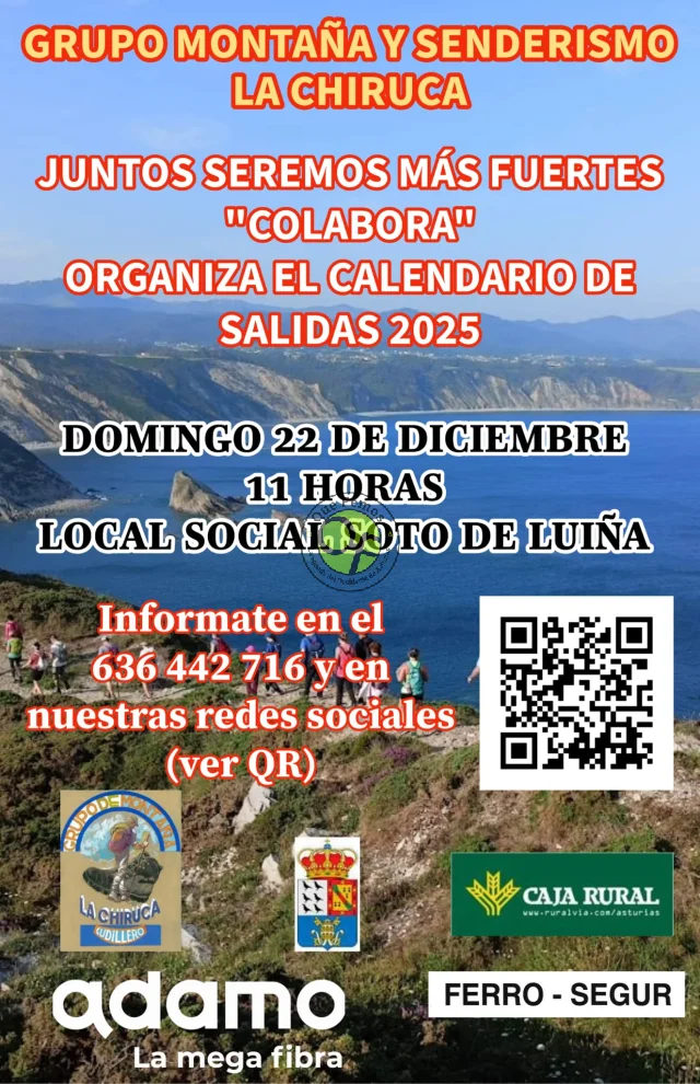 El Grupo de Montaña La Chiruca te anima a participar en el diseño de las rutas de 2025