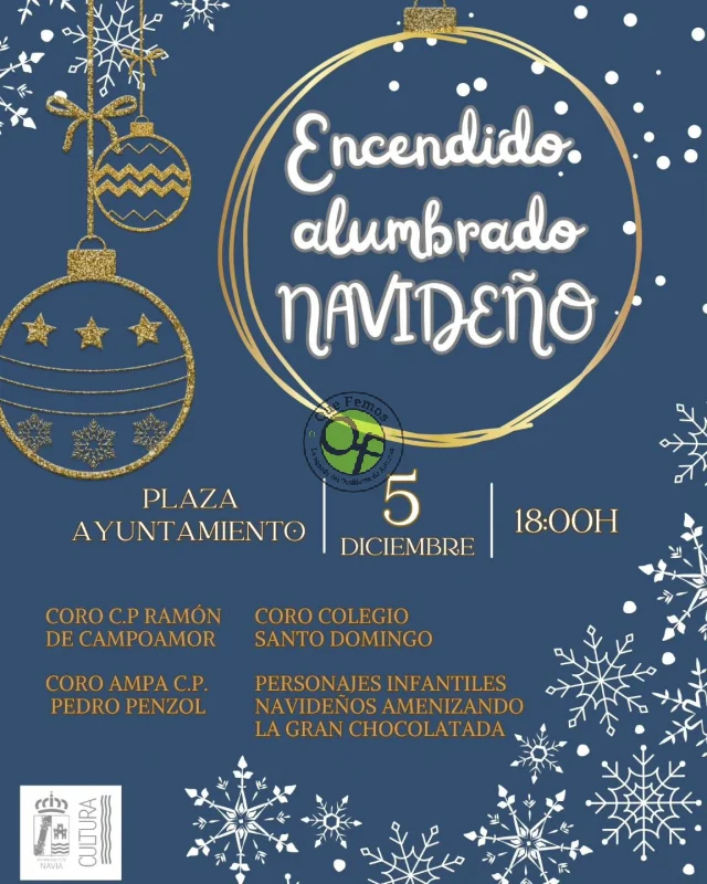 Navia enciende su alumbrado navideño