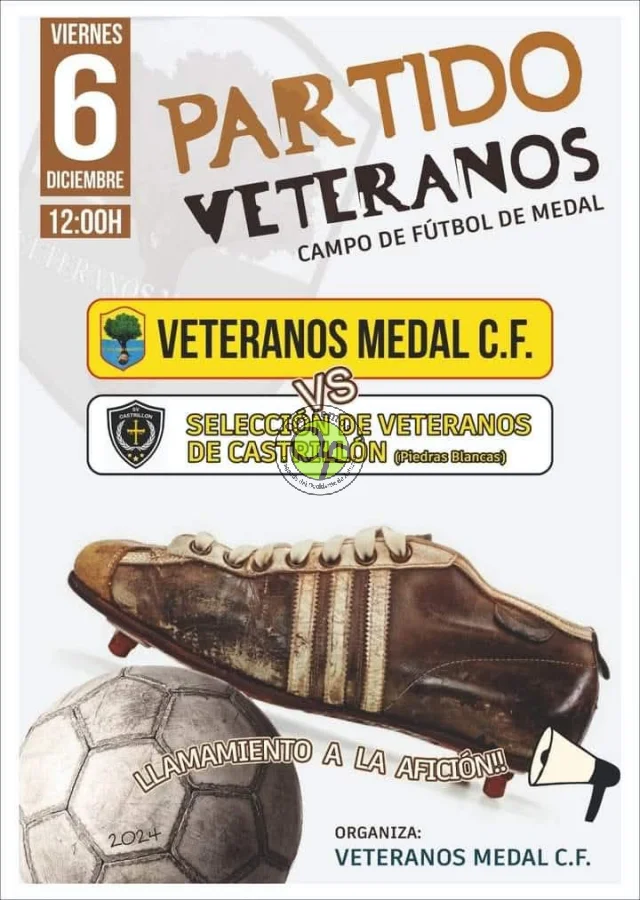 Medal acoge un gran partido de fútbol de veteranos