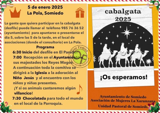 Cabalgata de Reyes 2025 en La Pola Somiedo