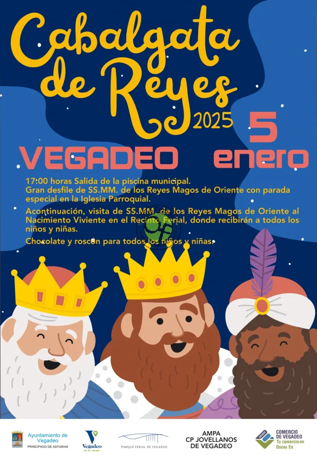 Cabalgata de los Reyes Magos 2025 en Vegadeo