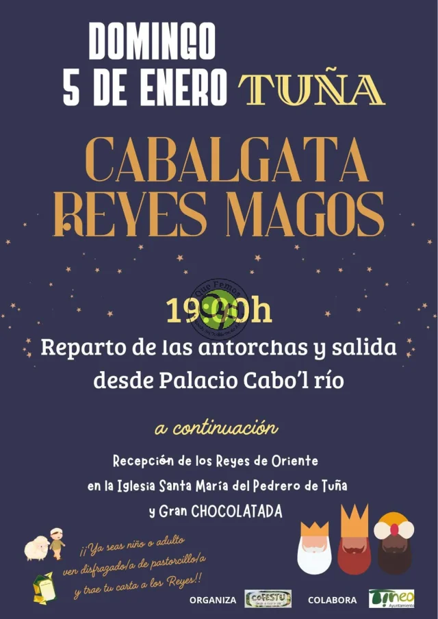 Cabalgata de los Reyes Magos 2025 en Tuña