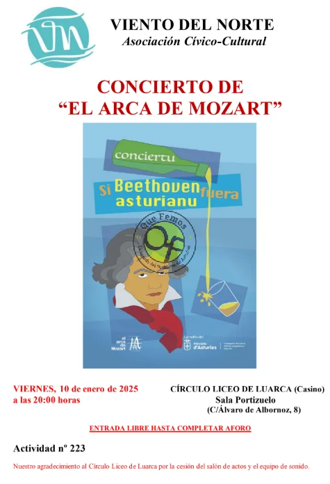 El Arca de Mozart ofrece un concierto en Luarca