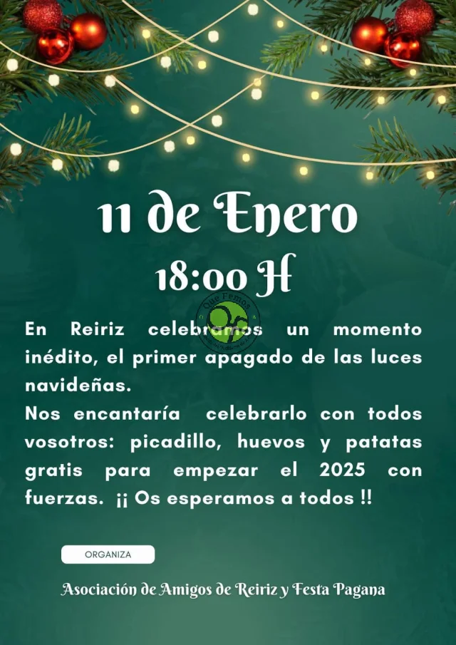 En Reiriz organizan una deliciosa celebración del apagado navideño