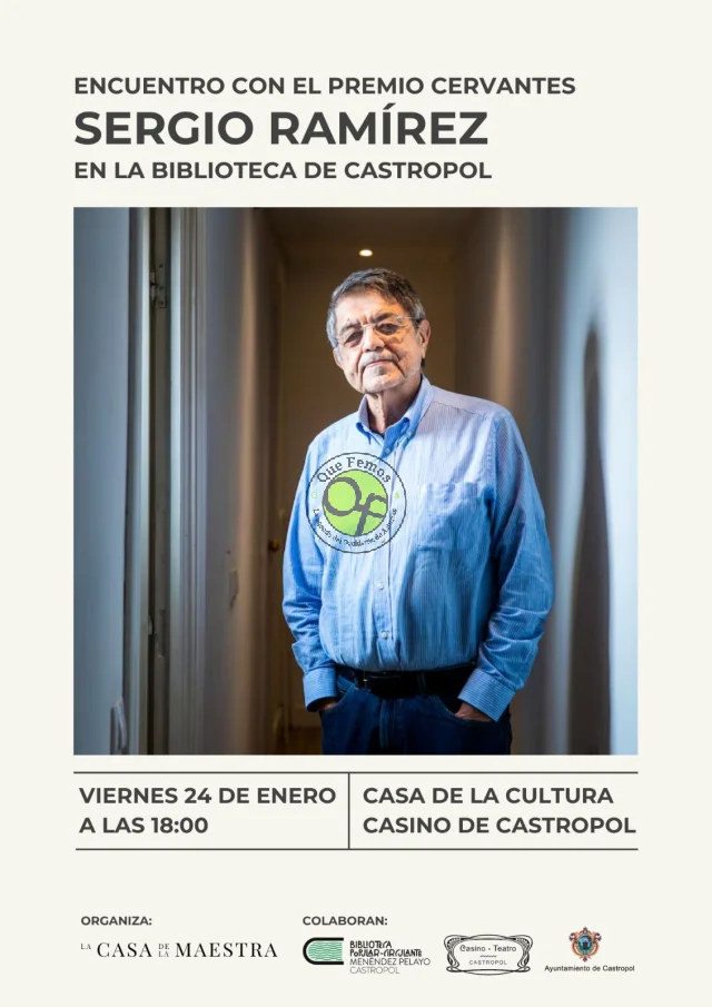 El escritor Sergio Ramírez visitará la Biblioteca de Castropol