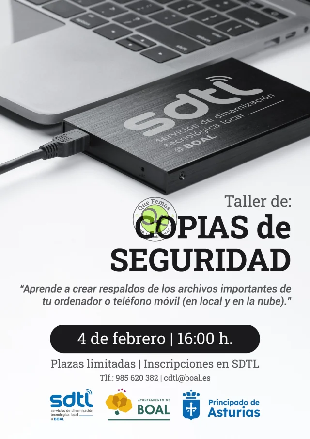 Taller de copias de seguridad en el SDTL de Boal