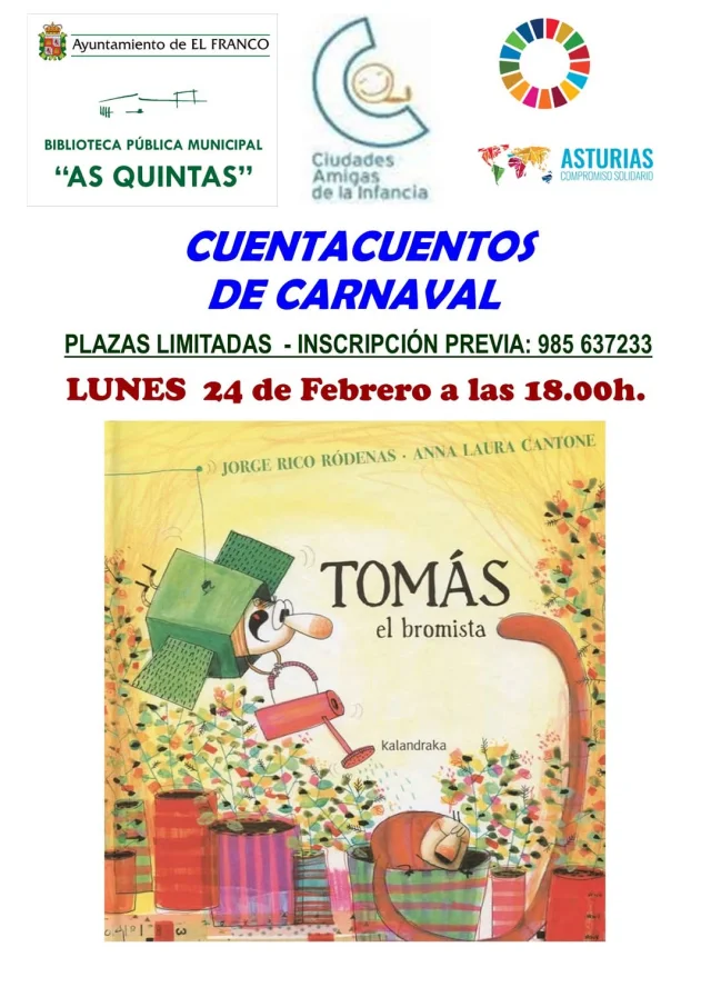 Cuentacuentos de Carnaval en A Caridá con Tomás el Bromista