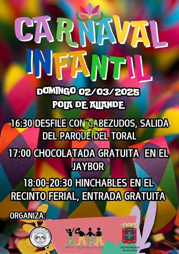 Carnaval infantil 2025 en Pola de Allande