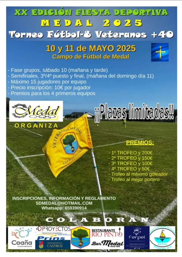  Torneo de Fútbol-8 Veteranos +40 de Medal 2025