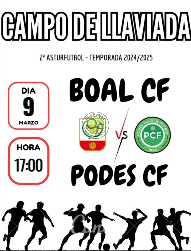 El Boal C.F. se enfrenta en Llaviada al Podes C.F.