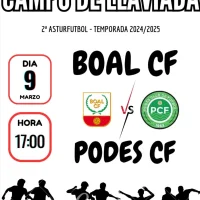 El Boal C.F. se enfrenta en Llaviada al Podes C.F.