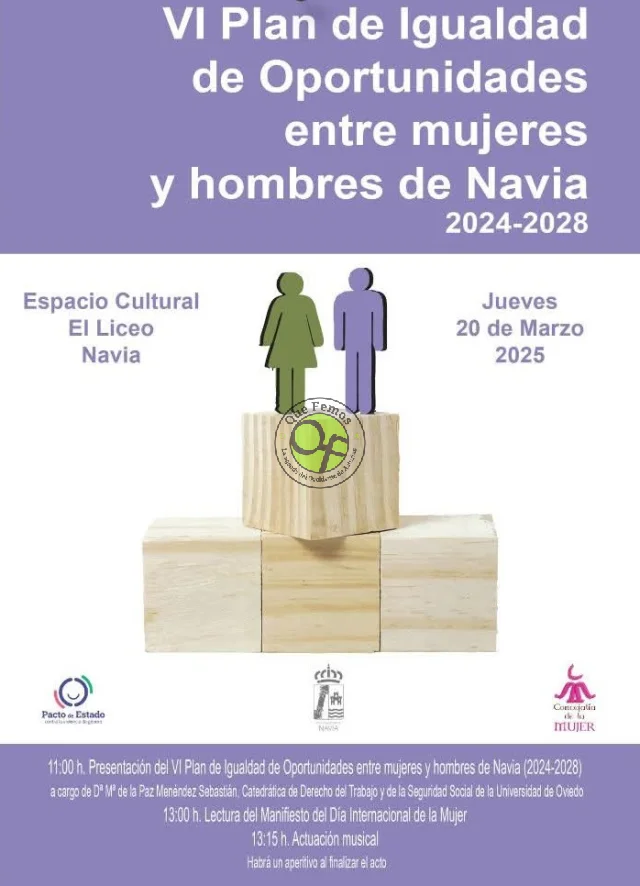 Navia presenta el VI Plan de Igualdad de Oportunidades entre mujeres y  hombres