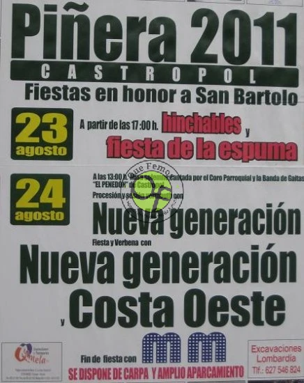 Fiestas de San Bartolo en Piñera 2011