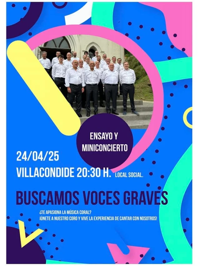El Coro Villa de Navia buscará voces graves en Villacondide