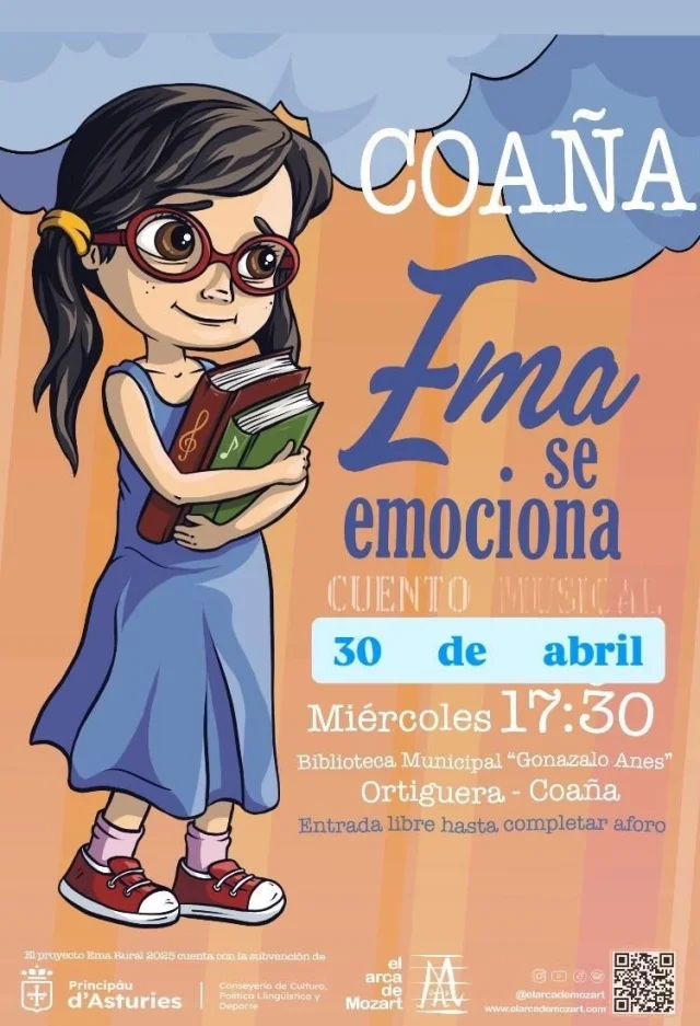 Cuento musical con El Arca de Mozart en la Biblioteca Municipal de Coaña