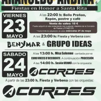 Fiestas de Santa Rita 2025 en Arancedo y Andía