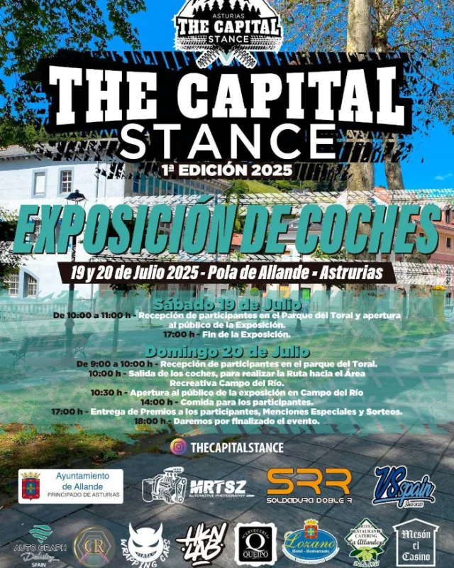 Exposición de coches The Capital Stance en Pola de Allande 2025