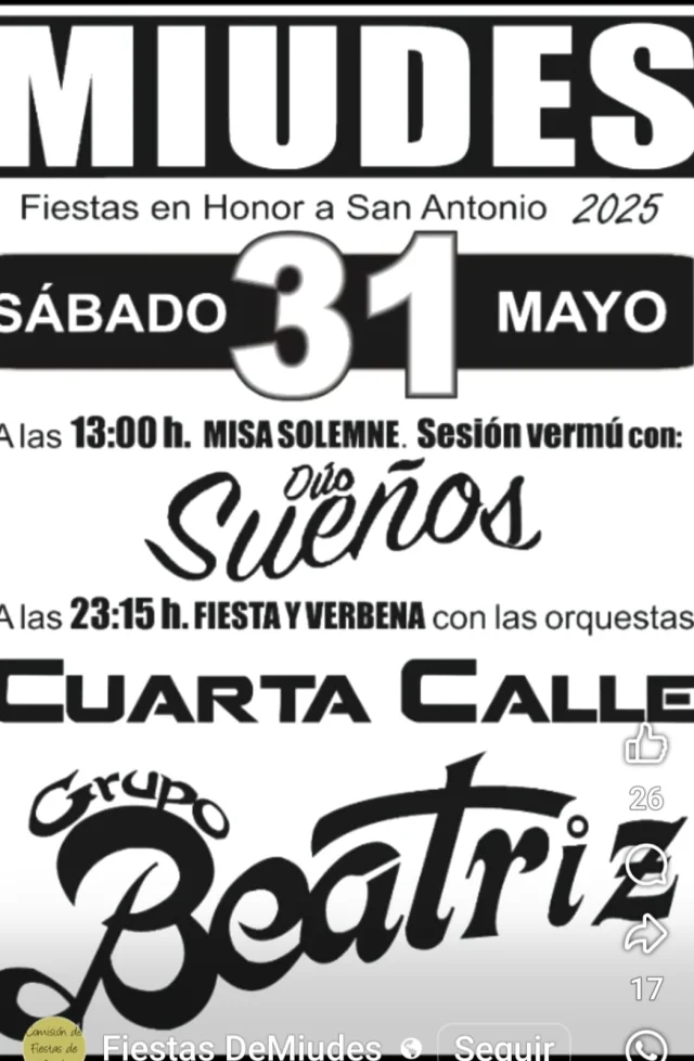 Fiestas de San Antonio 2025 en Miudes