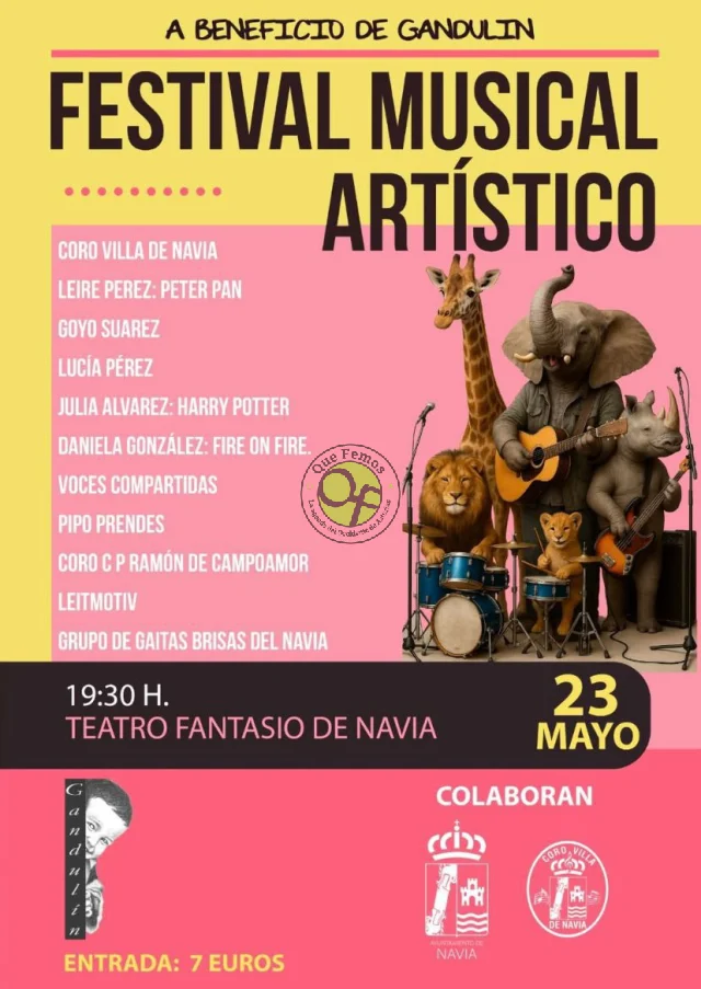 Festival Musical Artístico a beneficio de Gandulín en Navia