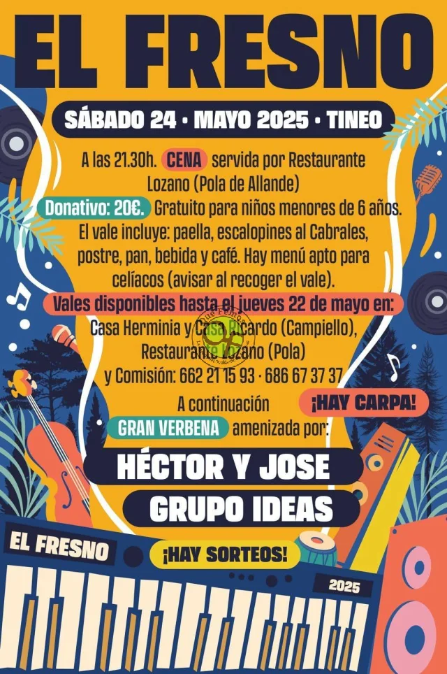 Cena-baile en El Fresno